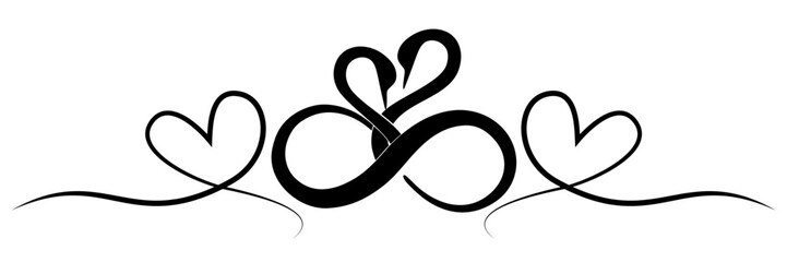 line art infinity love silhouette illustration  background for a infinity day