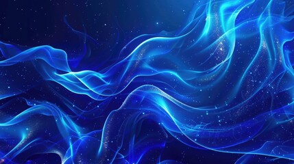 Fototapeta premium Blue and black abstract background with wave and star design, perfect for use in various creative projects