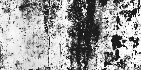 Obraz premium A black and white photograph of a dirty wall with cracks and marks