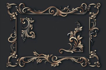 Ornate gold frames on a dark backdrop