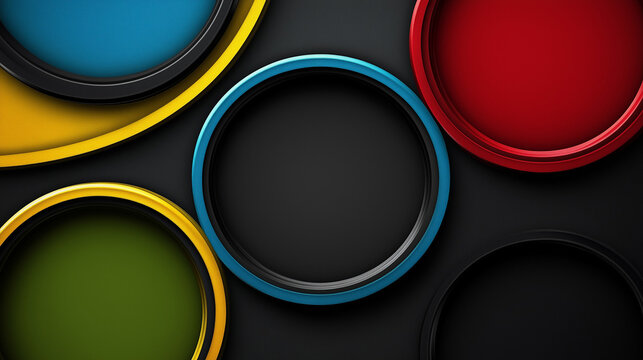 primary colors on black background