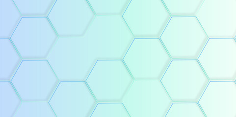 Hexagon geometric on a gradient background. Geometric abstract background with simple Hexagon elements. clean and modern science chemical theme background.hexagon geometric pattern vector illustration