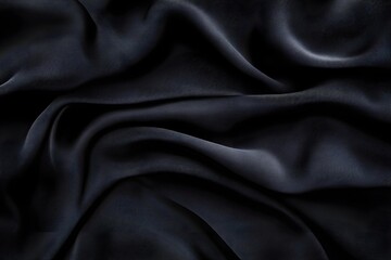 Fototapeta premium A small dark black pattern on silk fabric creating a textured background with a unique combination of lines colors and shadows perfect for a copy space image