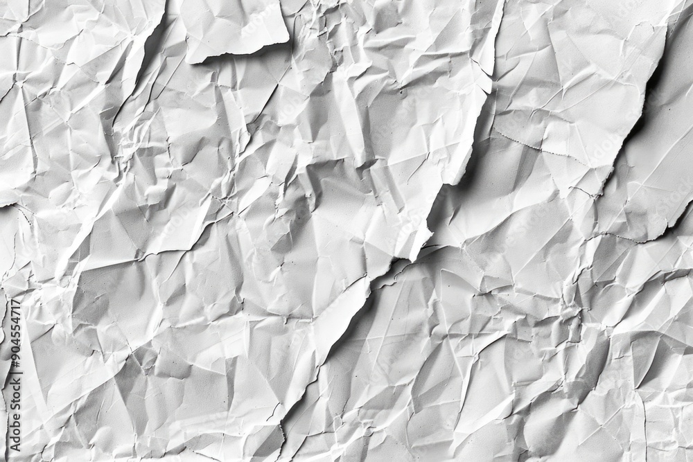 Poster a close-up shot of a crumbled paper with folds and creases