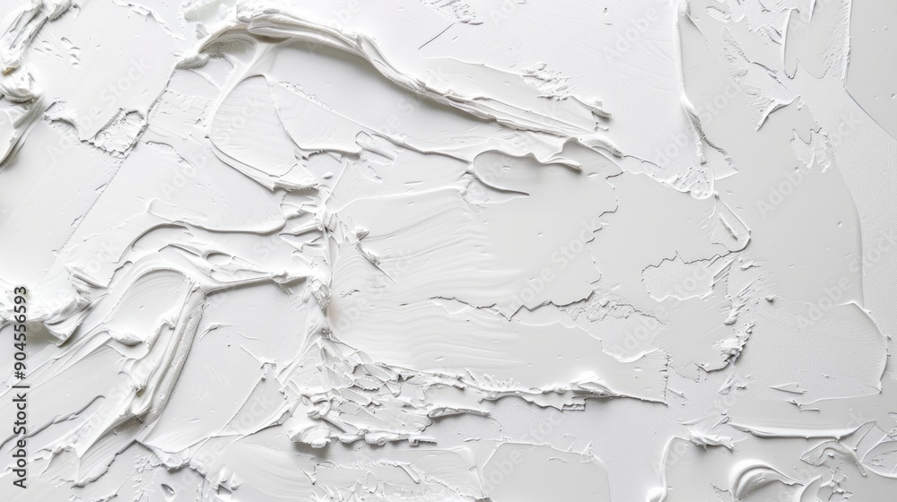 Poster a close-up shot of white paint on a wall, suitable for use in interior design or diy tutorials