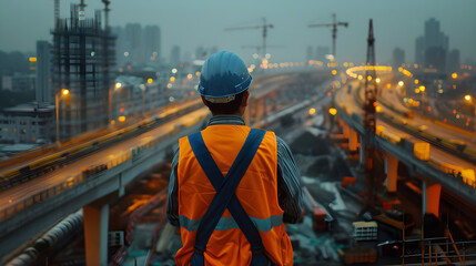 Fototapeta premium Civil Engineering Oversight Brings Road Development