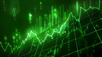 Fototapeta premium investment, stock, statistic, trading, analysing, background, rose colored, digital, risk, finance, economy, profit, currency, rise, graph, chart, growth, technology, three-dimensional, bull, candle, 