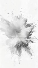 bright white paint color powder festival explosion burst isolated white background