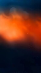 Naklejka premium Dark blue and orange gradient abstract background banner with blur