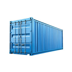 Blue shipping container