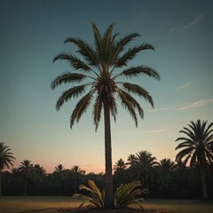 Palm Tree Silhouette at Sunset.