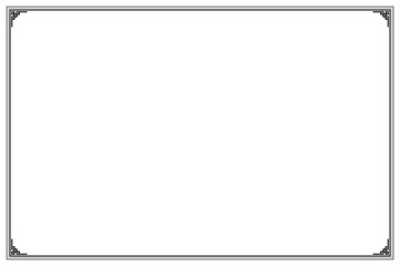 Elements of oriental frames. Black on white chinese style motifs. Design print for greeting cards, wedding invitations, restaurant menu, royal certificates. Set 114