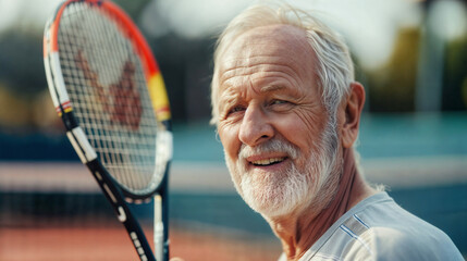 Seniors Enjoying Tennis