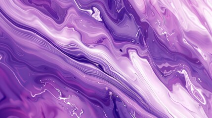 Obraz premium Abstract painting with swirls of purple and white paint creating a dynamic and mesmerizing visual experience