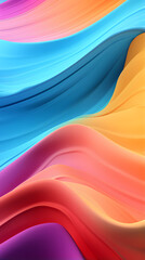 Digital rainbow flowing geometric abstract graphic poster background