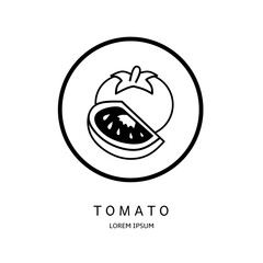 Logo vector design for business. Tomato logos.