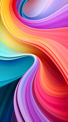 Digital rainbow flowing geometric abstract graphic poster background