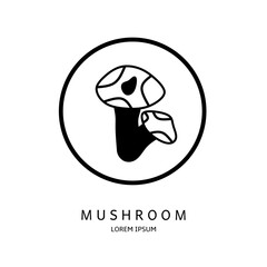 Obraz premium Logo vector design for business. Mushroom logos.