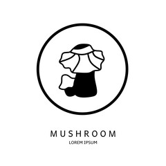 Logo vector design for business. Mushroom logos.