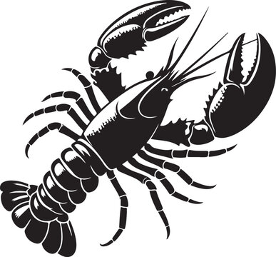 black lobster graphic