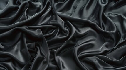 Obraz premium Abstract Black Satin Drapes