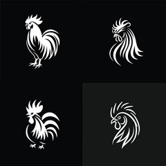 Rooster logo design vector illustration