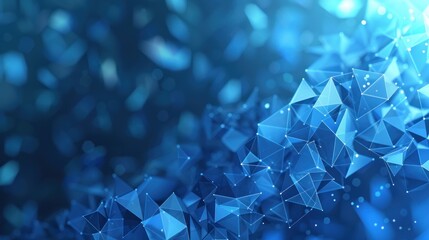 Abstract Blue Geometric Shapes