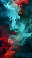 Obraz premium Digital powder color smoke abstract graphic poster background