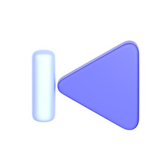 Last Skip Button 3D Illustration for uiux, web, app, presentation, etc