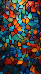 Stained glass mosaic gem abstract graphic poster background