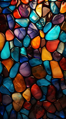 Stained glass mosaic gem abstract graphic poster background