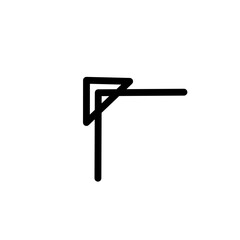 hand drawn corner border shape