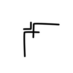 hand drawn corner border shape