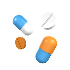 Drugs 3D Illustration for uiux, web, app, presentation, etc