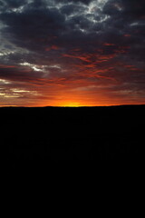 地平線の夕焼け