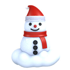 Snowman 3D Illustration for uiux, web, app, presentation, etc