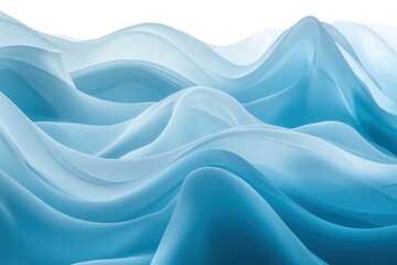 Obraz premium Elegant blue wave pattern on a simple white surface. Premium wave background for banners, posters or wallpaper , ai