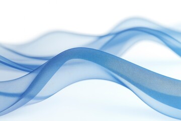 Naklejka premium Elegant blue wave pattern on a simple white surface. Premium wave background for banners, posters or wallpaper , ai