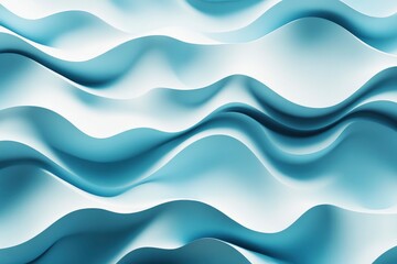 Fototapeta premium Elegant blue wave pattern on a simple white surface. Premium wave background for banners, posters or wallpaper , ai