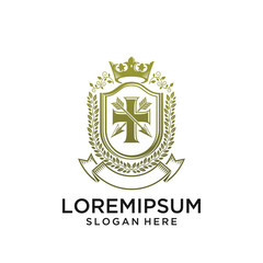 Cross of Christianity graphic emblem