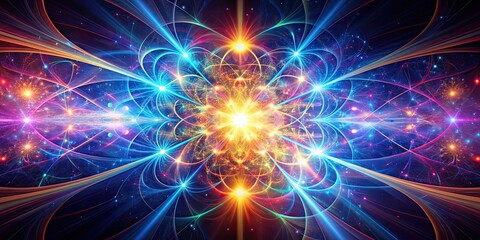 Crazy mystical colored light effects with abstract lines and fractal shapes, mystical, colored light, effects, abstract, lines