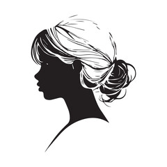 Students silhouette vector with white Background