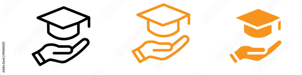 Aufkleber promoting inclusive learning with accessible or free education icon set for educational resources