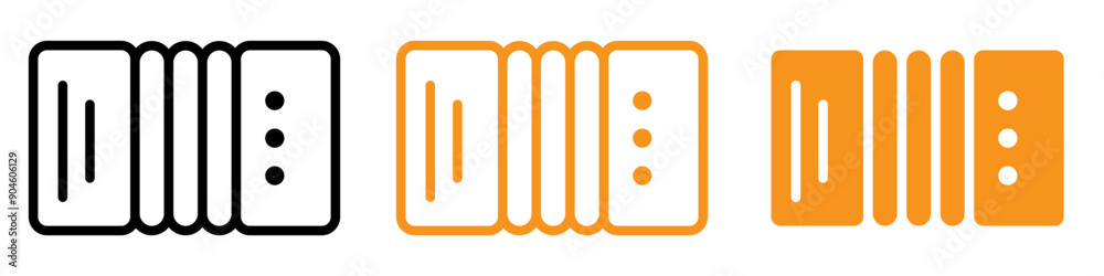 Poster intricate accordion icon for music enthusiasts and cultural event graphics