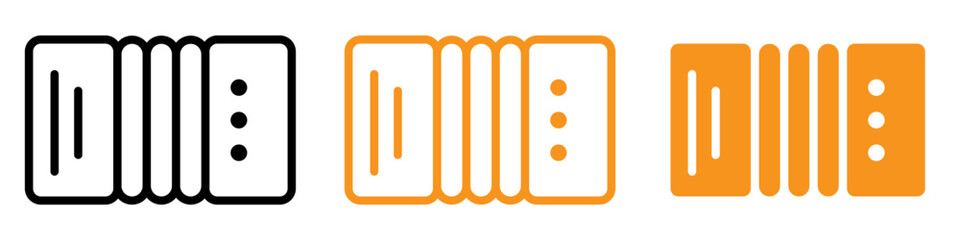 Intricate Accordion Icon for Music Enthusiasts and Cultural Event Graphics