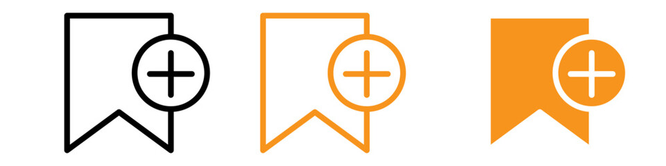 Fototapeta premium Simplify User Interaction with Add to Favorite Icon Set for Bookmarking and Saving Preferences