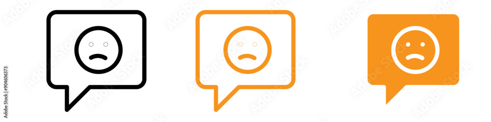 Poster bad feedback icon set customer satisfaction symbols for business and services