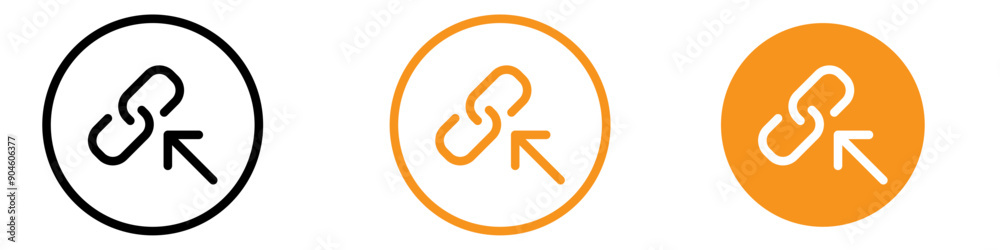 Poster backlink seo icon set essential search engine optimization symbols for digital marketing