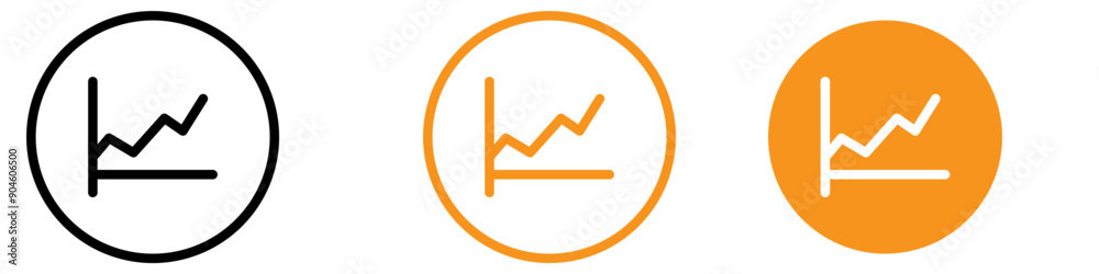 Aufkleber Graph Chart Icon Set Data Visualization Illustrations for Business and Statistics