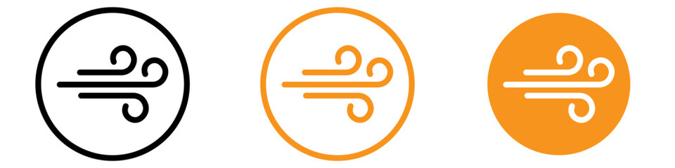 Gust Icon Set Wind and Weather Illustrations for Meteorology and Environment